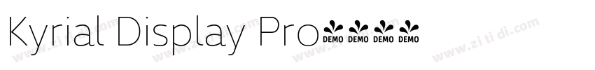 Kyrial Display Pro字体转换